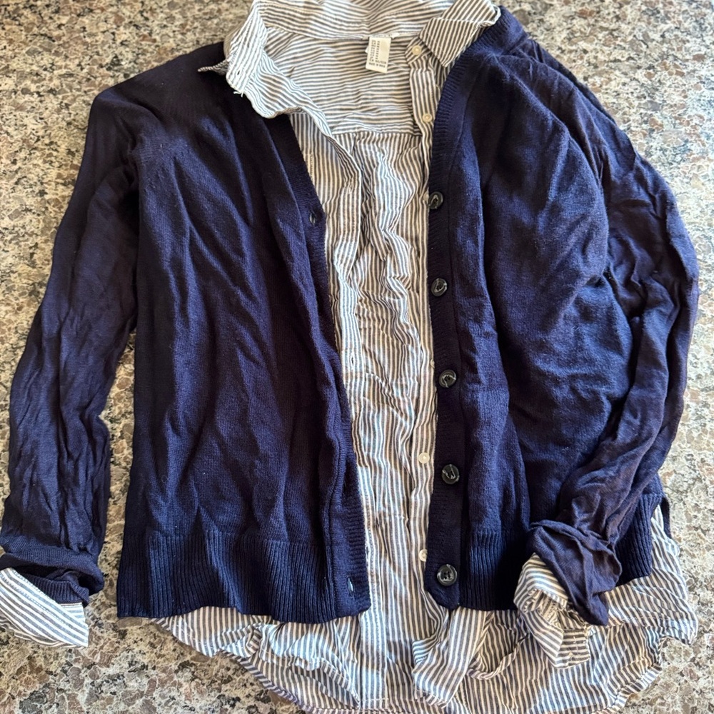 Forever 21 cardigan+blouse